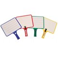 Kleenslate Concepts KleenSlate Concepts 1438927 Rectangular Lined Dry Erase Paddle with 10 Markers - 12.5 x 10 in.; Assorted Color - Pack of 10 1438927